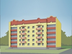Проект №2-121 "Дом на 90 квартир в г. Курган"